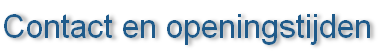 Contact en openingstijden